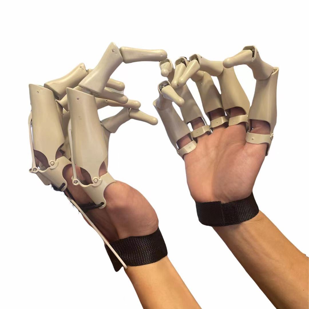 Pair Articulated Extension Long Fingers Ghost Claw Glove Halloween Costume Props