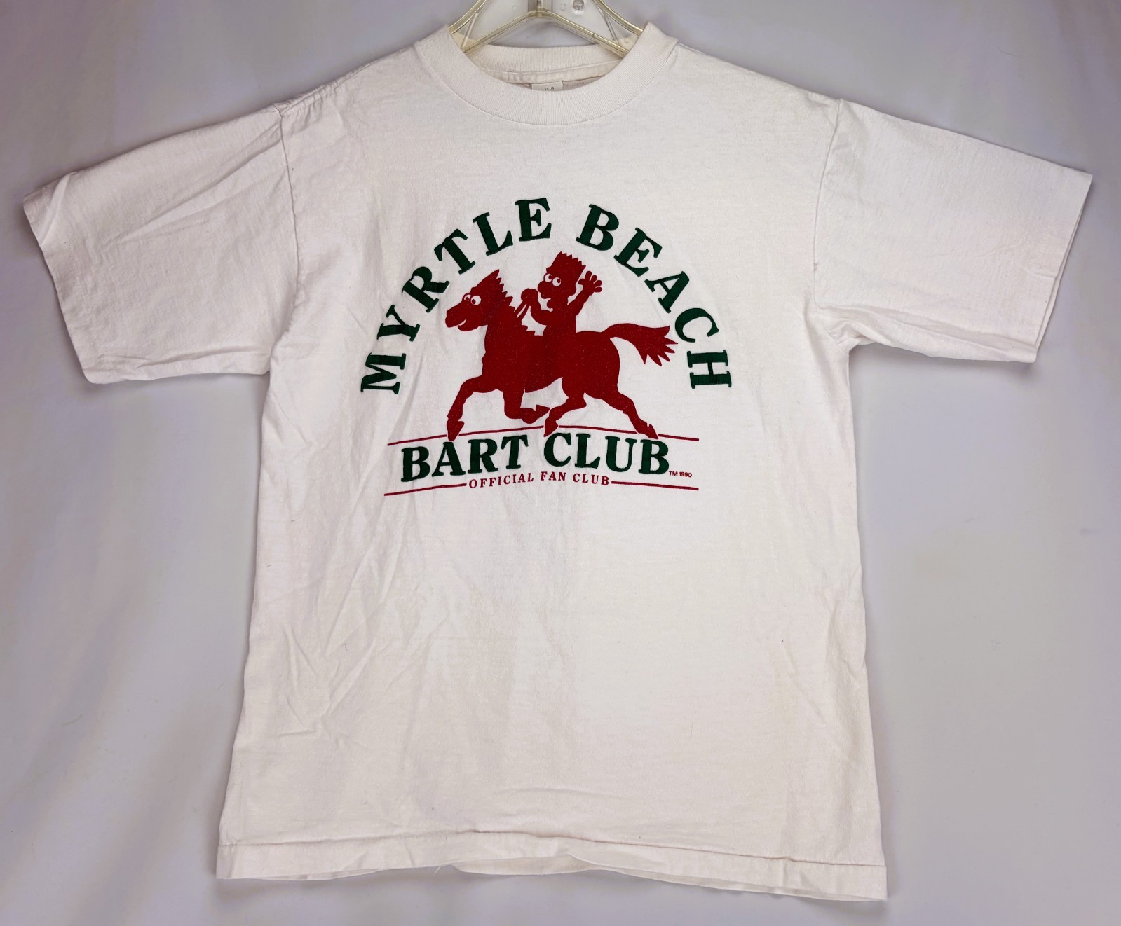 Vtg 1990 Bart Simpson Myrtle Beach T Shirt L Single Stitch Bootleg The Simpsons