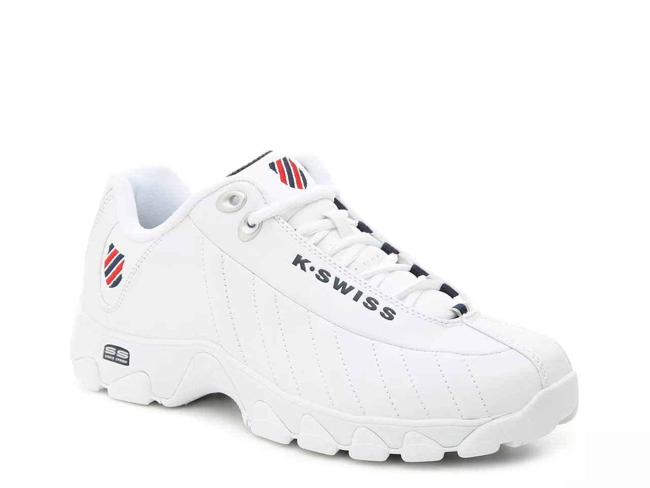 K-Swiss Men\'s ST329 CMF White/Navy/Red 03426-130 Training Lace Up Shoe