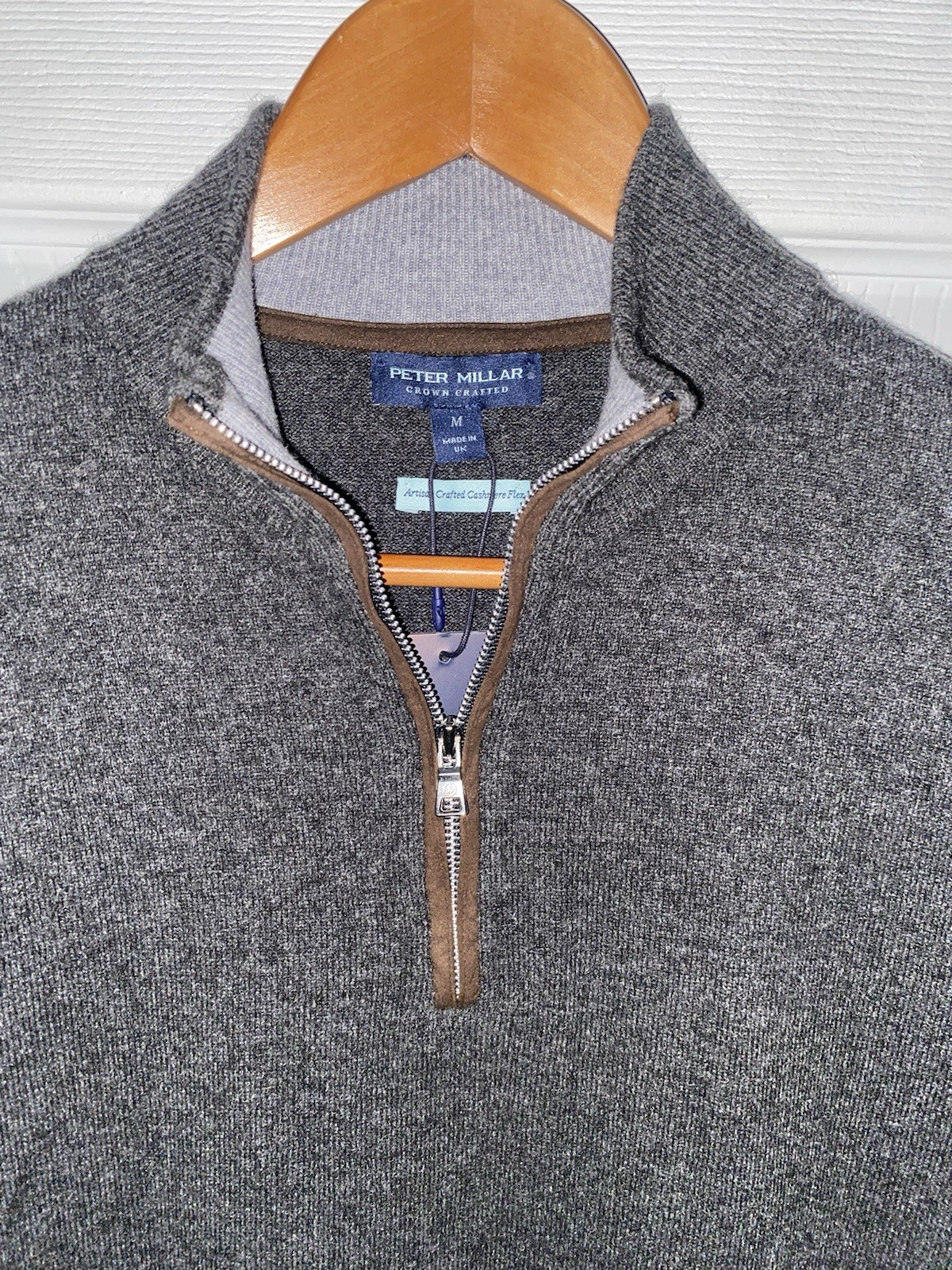 Peter Millar Crown Crafted Artisan Crafted Cashmere Flex 1/4 Zip Medium MSRP$695