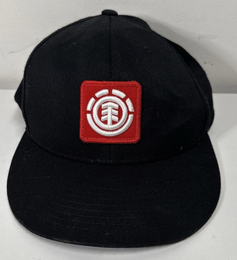 Element Hat 210 Fitted Size-7 1/4- 7 5/8 By FlexFit Black Red/White Logo