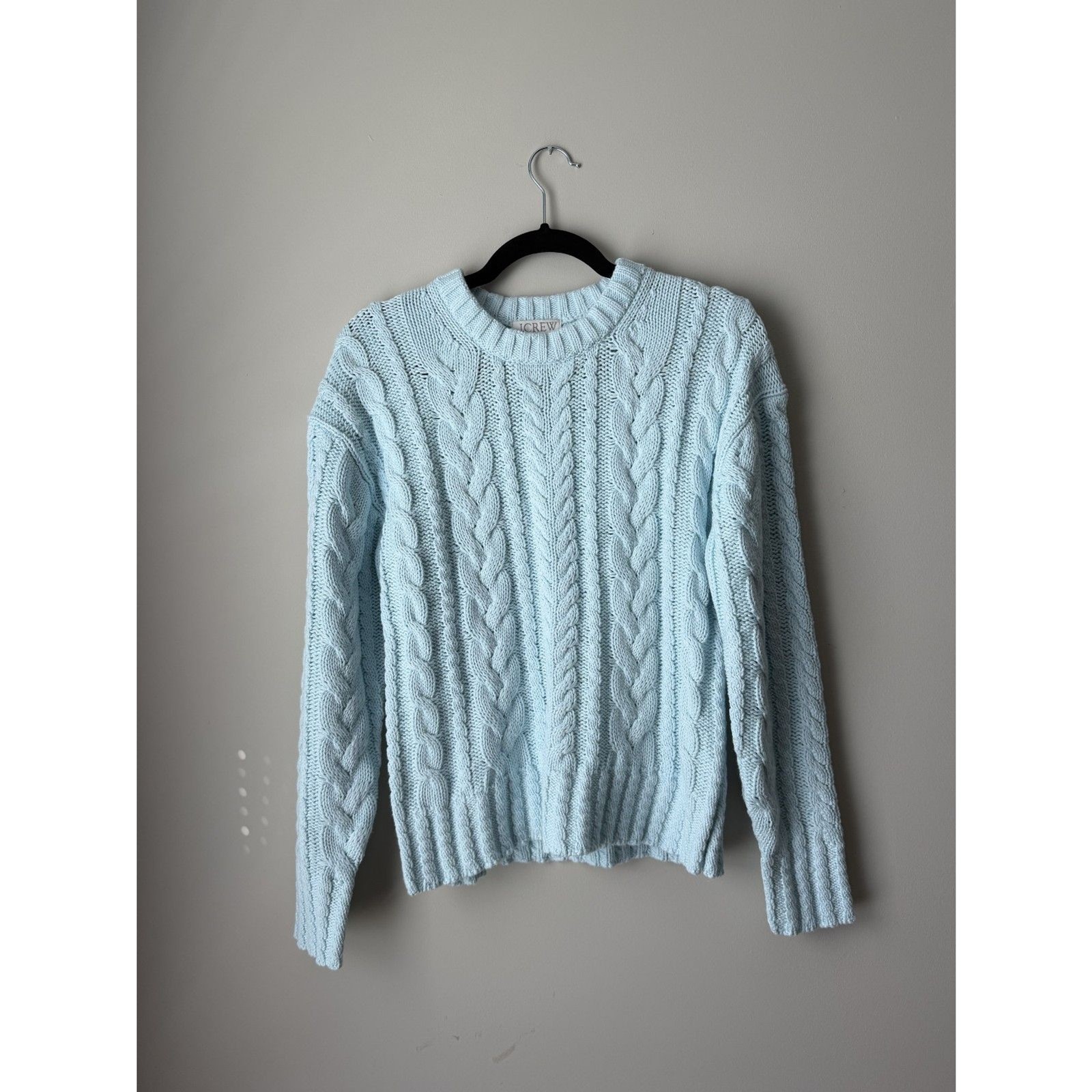 J.Crew Cotton Cable Crewneck Sweater