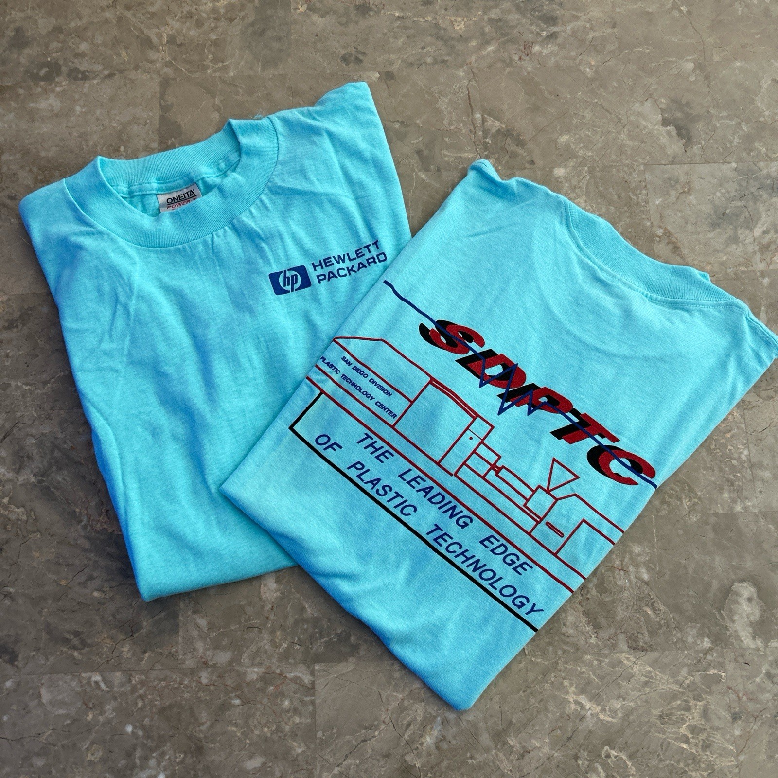 Vintage 1990s Hewlett Packard HP Tech Graphic T-Shirt Lot of 2 USA Large