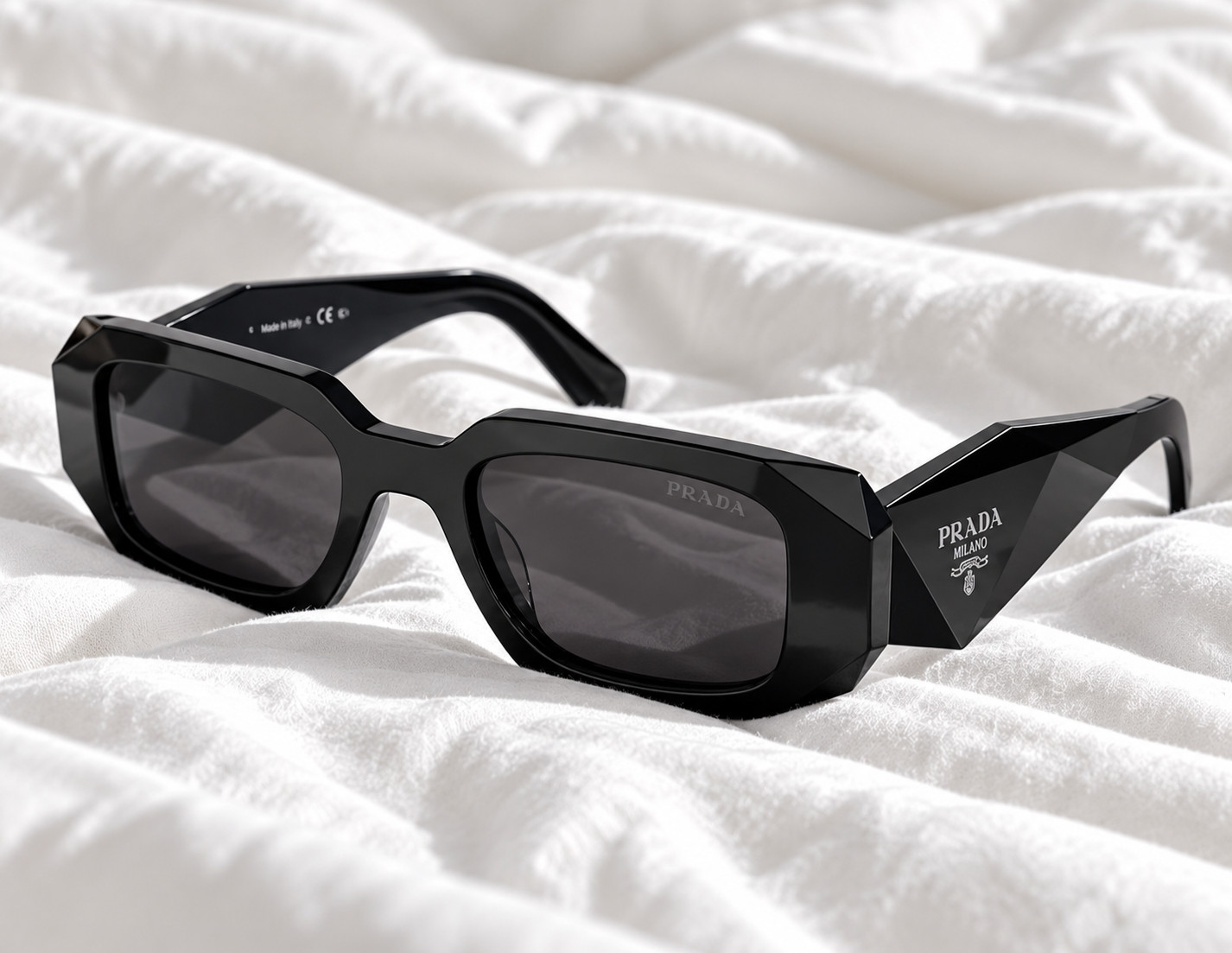 PRADA PR 17WS 1AB5SO Black Dark Grey Lens Unisex Designer Sunglasses NEW