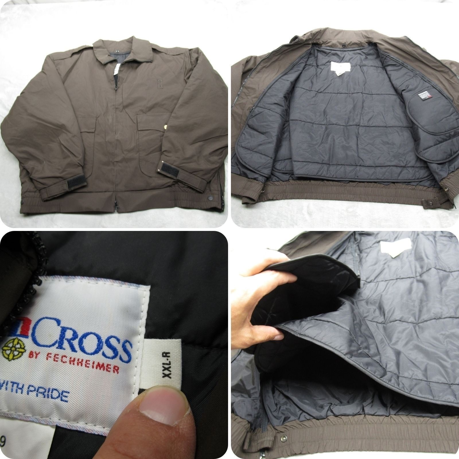 Flying Cross Jacket Men XXL Brown Waterproof Insulated Work Security 3in1 NWOT