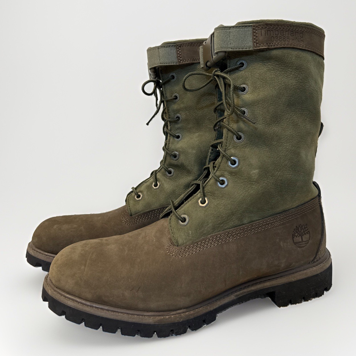Timberland Men’s Rare Premium Military Gaiter Boots WP Nubuck Size 11 03885-NH