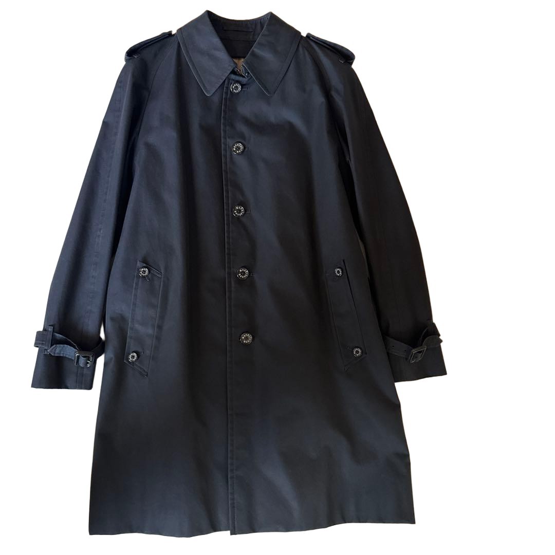 Mackintosh London Balmacaan Coat Navy LL Japan Removeable Liner Epolette Belt (