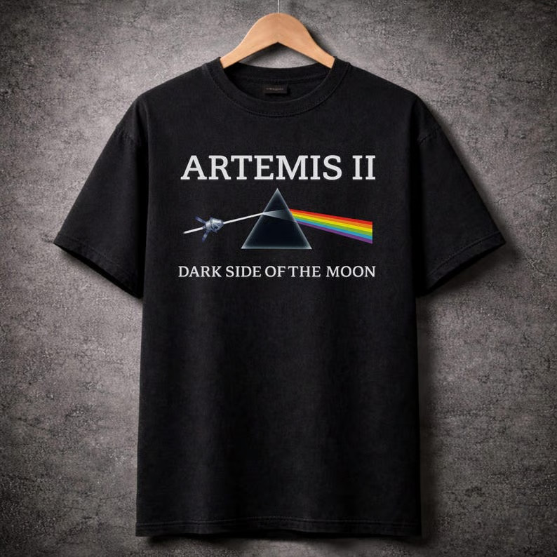 Artemis II Mission T-Shirt, Dark Side of Space Tee, Future Moon Mission Shirt