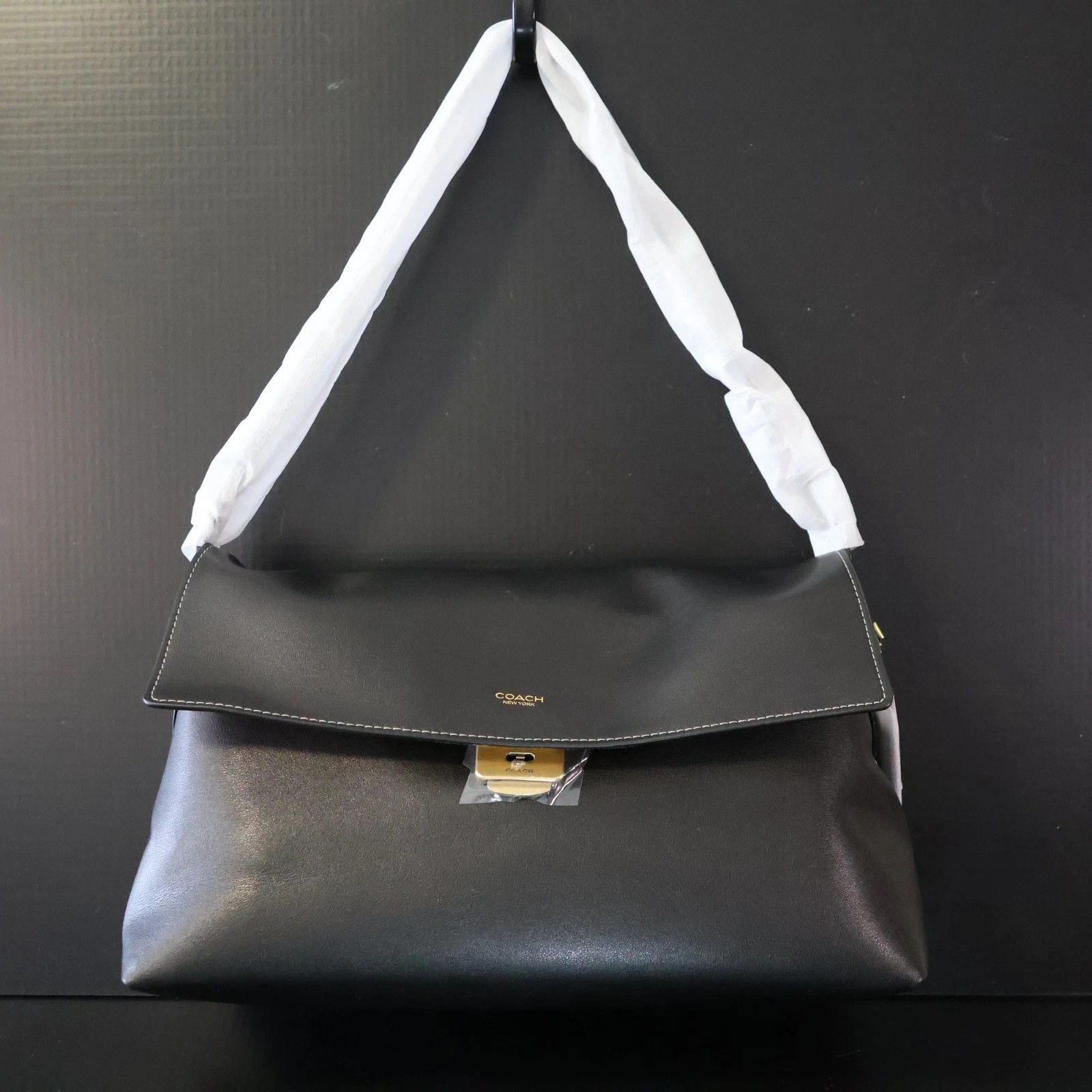 COACH CDS62 Chelsea Shoulder Bag 36 Black Leather Official Outlet Bag 
