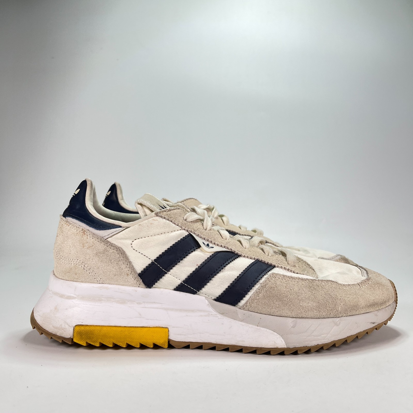 adidas Retropy F2 Off White Navy Casual Lifestyle Sneakers GW0508 Mens Size 11.5
