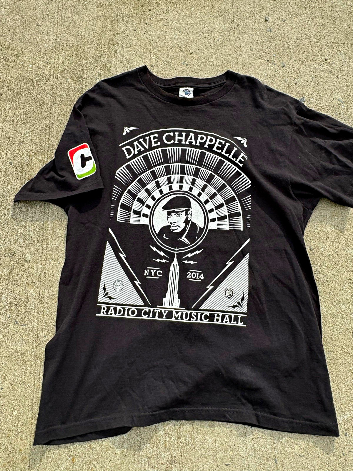 Delta Pro Weight Dave Chappelle Radio City Music Hall NYC 2014 T-Shirt L Black