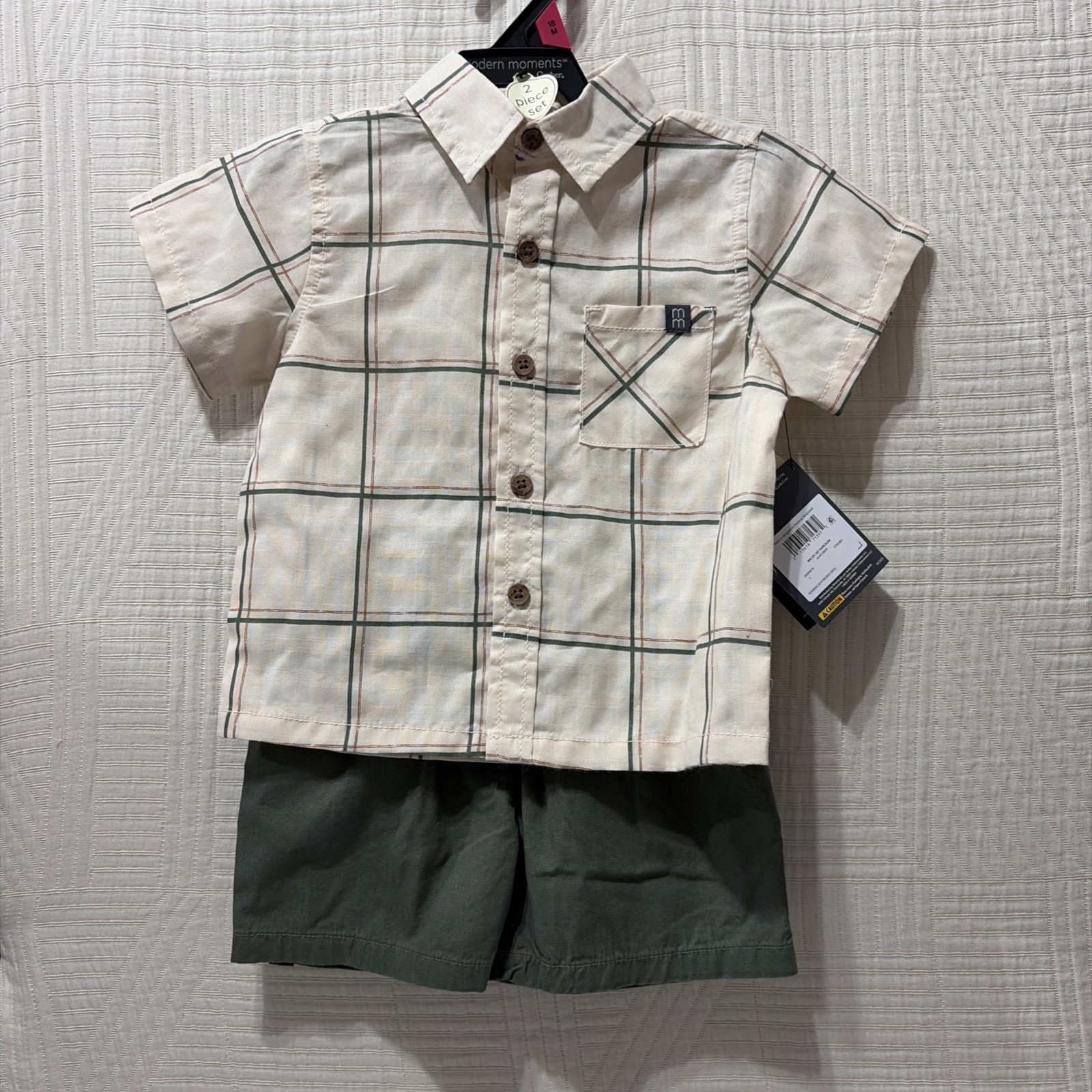 Modern Moments  Baby Boys 18 Months 2 Piece  Short Outfit New