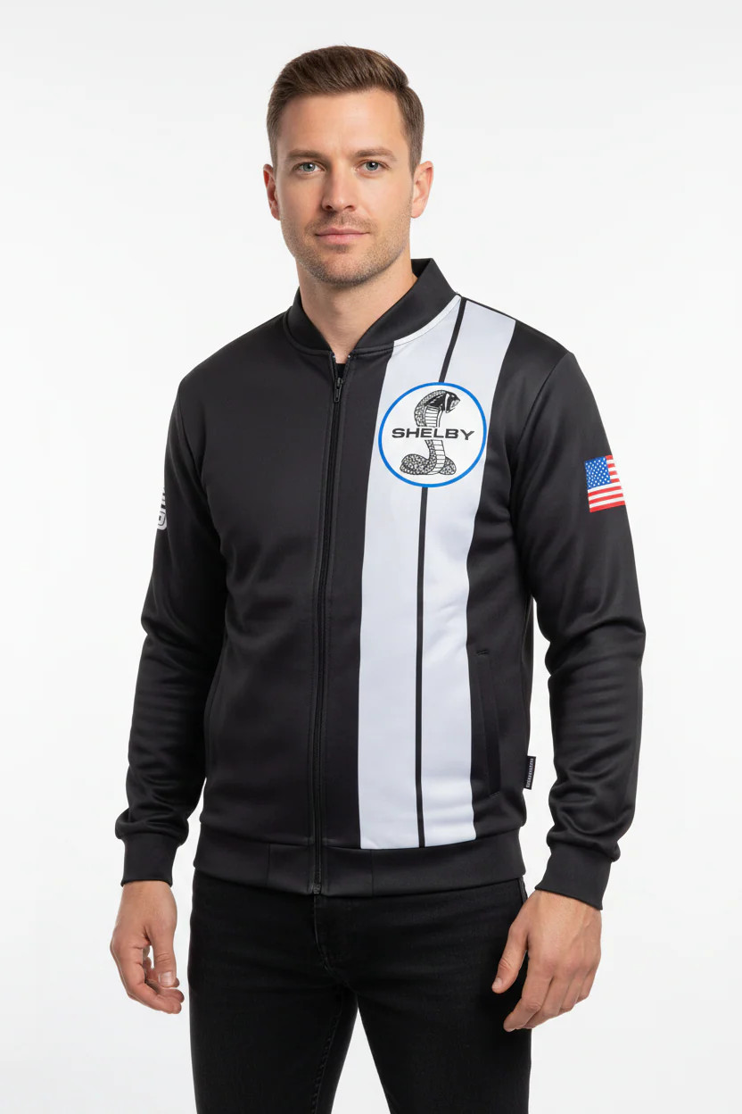Shelby Cobra Officially Licensed Black Track Jacket
