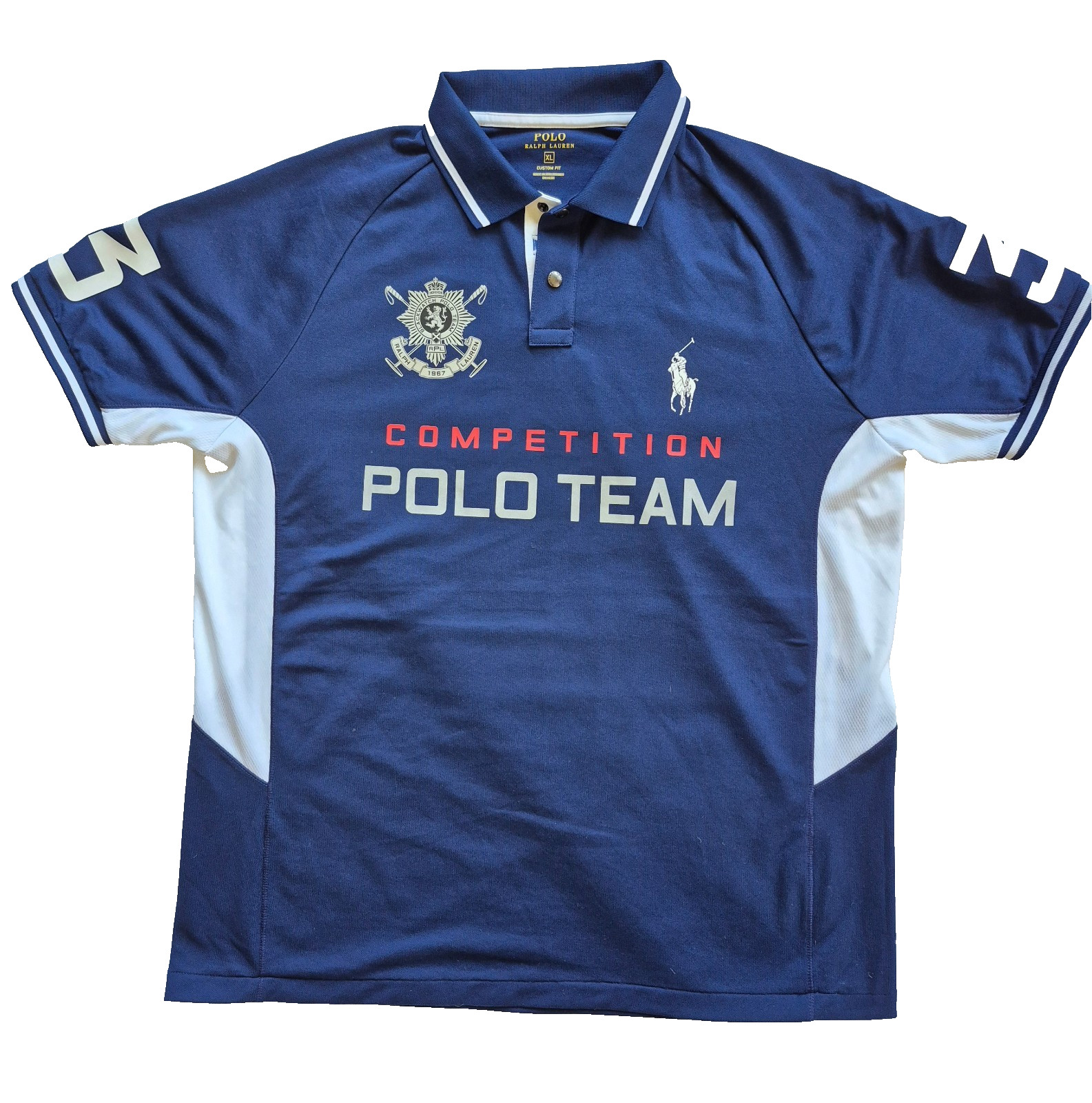 Ralph Lauren Men’s Size XL Custom Fit Competition Polo Team shirt Royal Blue #3