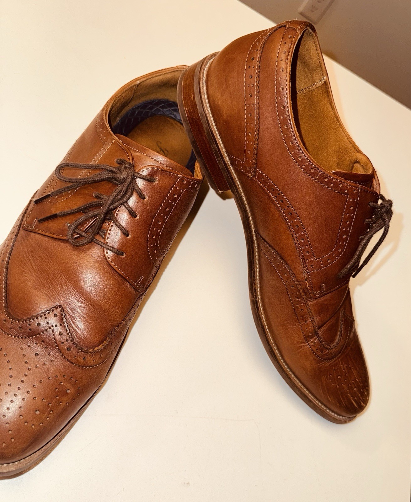 Florsheim Men’s Brown Leather Wingtip Lace-Up Oxford Dress Shoes Size 12