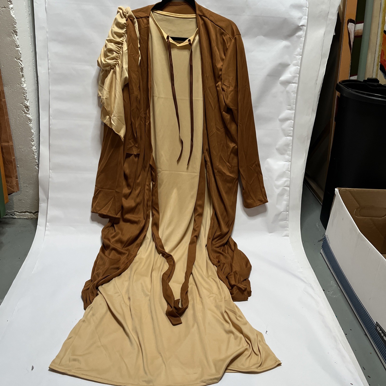 Men’s 3PCS Biblical Shepherd Costume- Saint Joseph Robe & Religious Outfit Sz XL