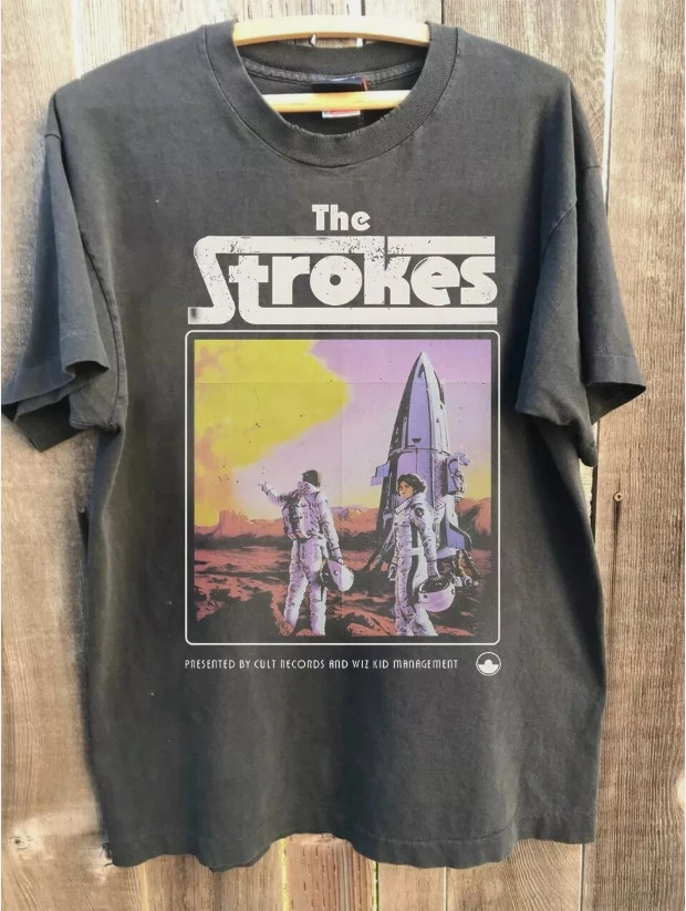 The Strokes Band Graphic 90\'s Short Sleeve Unisex T shirt Reprint S-5XL