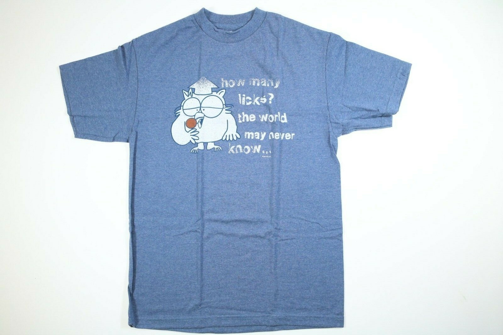 Mens TNT Blue Tootsie Pop How Many Licks T Shirt Medium M NEW NWT