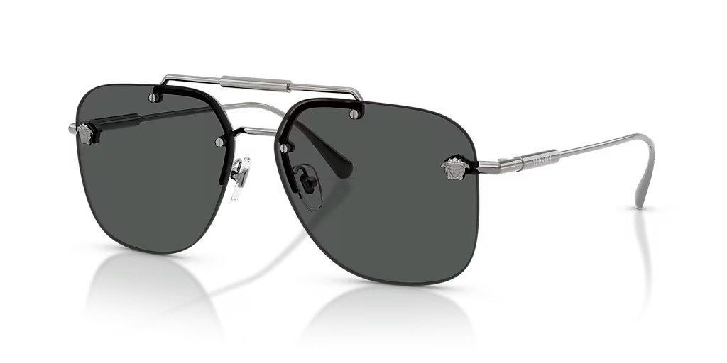 Versace Sunglasses VE2296 100187 60mm Gunmetal Frame / Dark Grey Lens