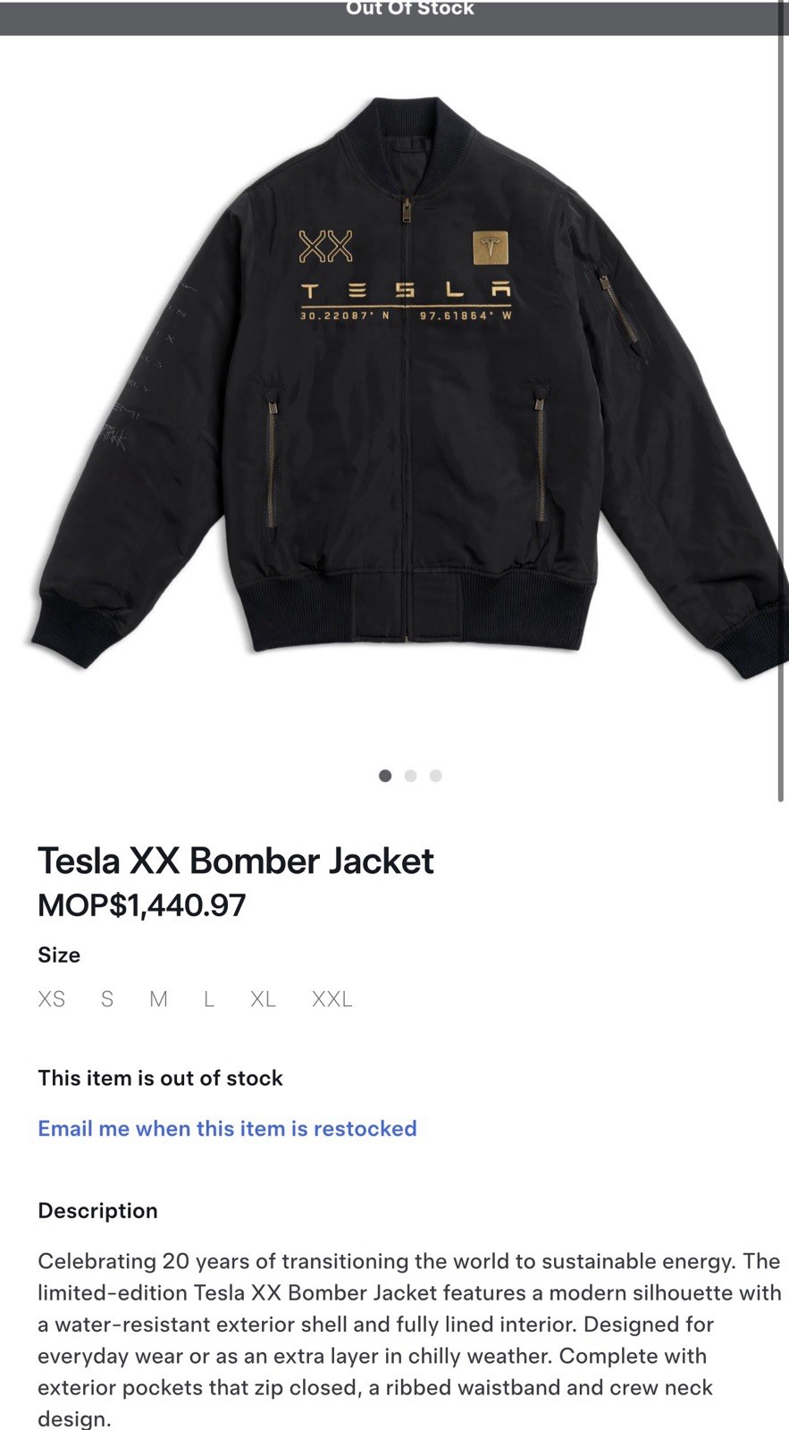 Tesla XX Bomber Jacket