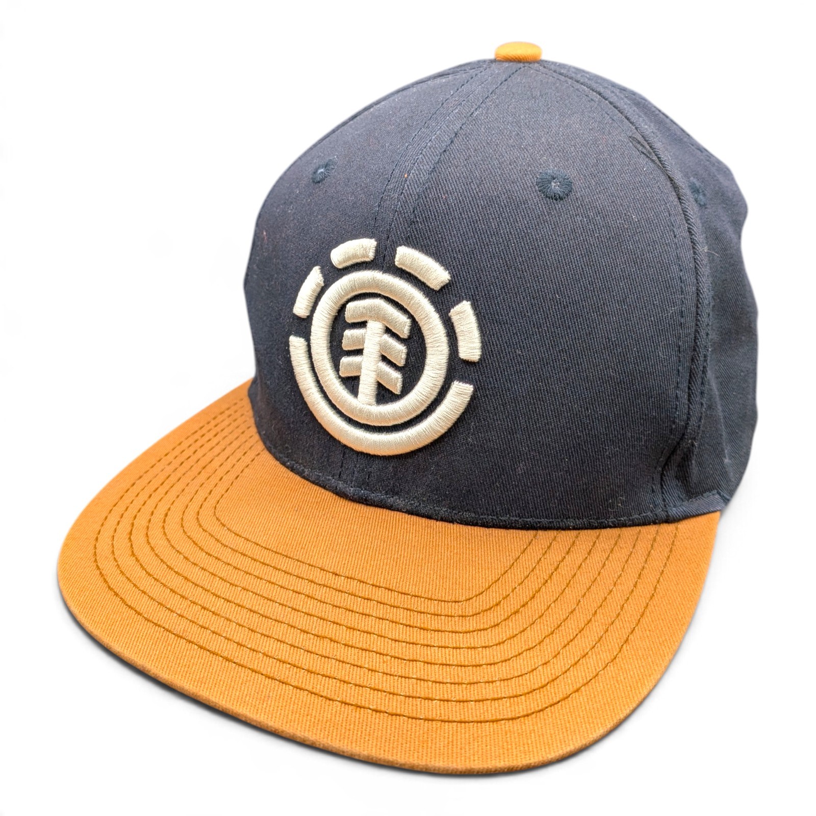 Element Skateboards Snapback Hat Black Orange Flat Brim Adjustable