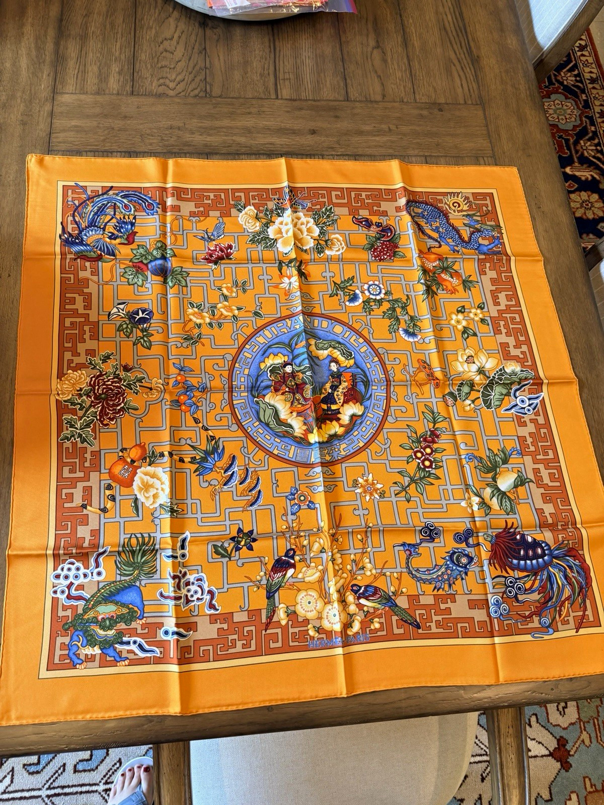 Hermès Paris Silk Scarf Hermès Turandot designed by Natsuno Hidaka 2002