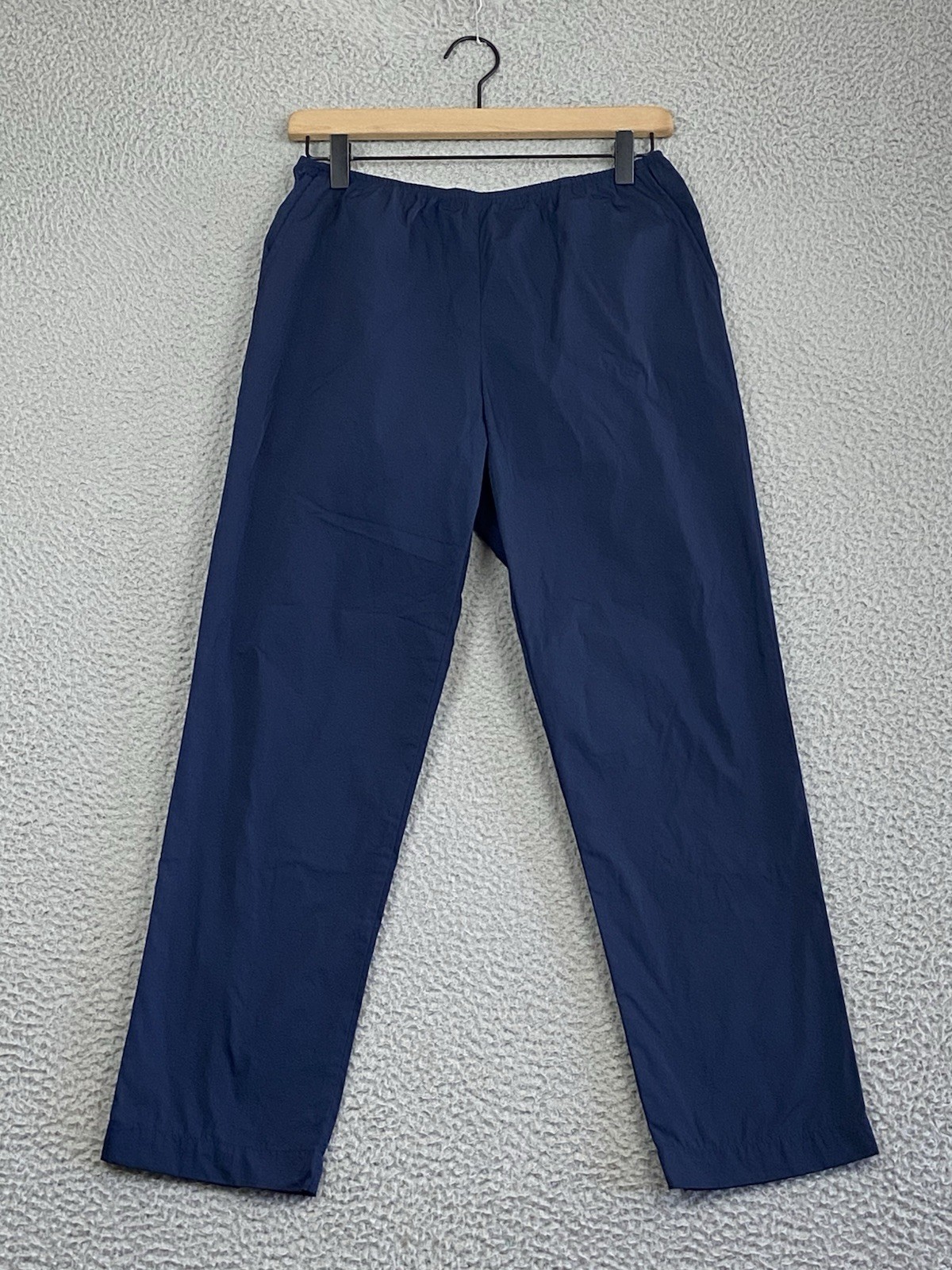 Katharina Hovman Casual Ankle Pant Size 4 Navy Elastic Waist Italian Taffeta NEW