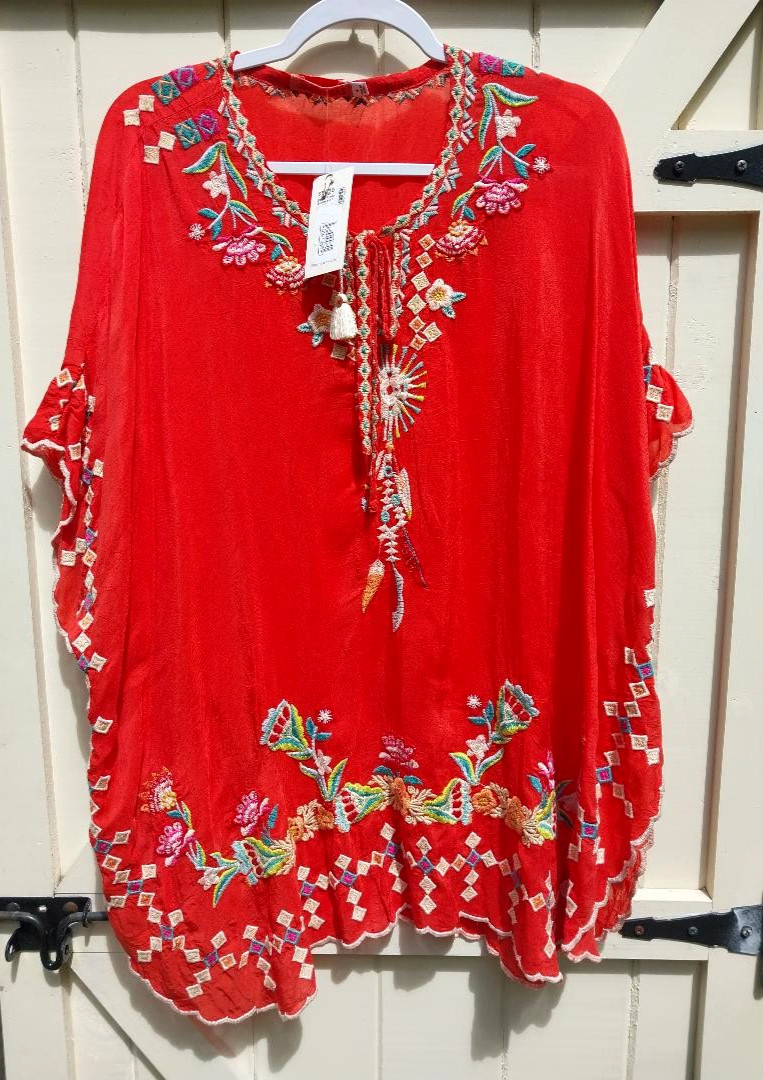 Moving Sale NEW Johnny Was Dakota Sunrise Embroidered Poncho Tunic S