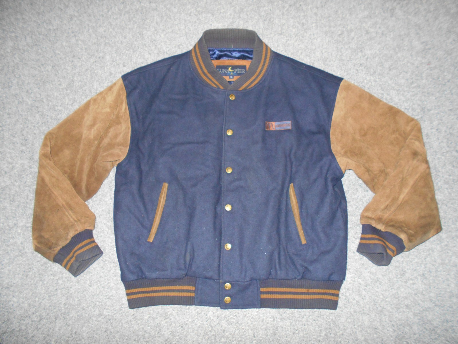 MCDONALDS AUTHENTIC EDITION VTG 90\'S MENS XL WOOL & LEATHER VARSITY JACKET    