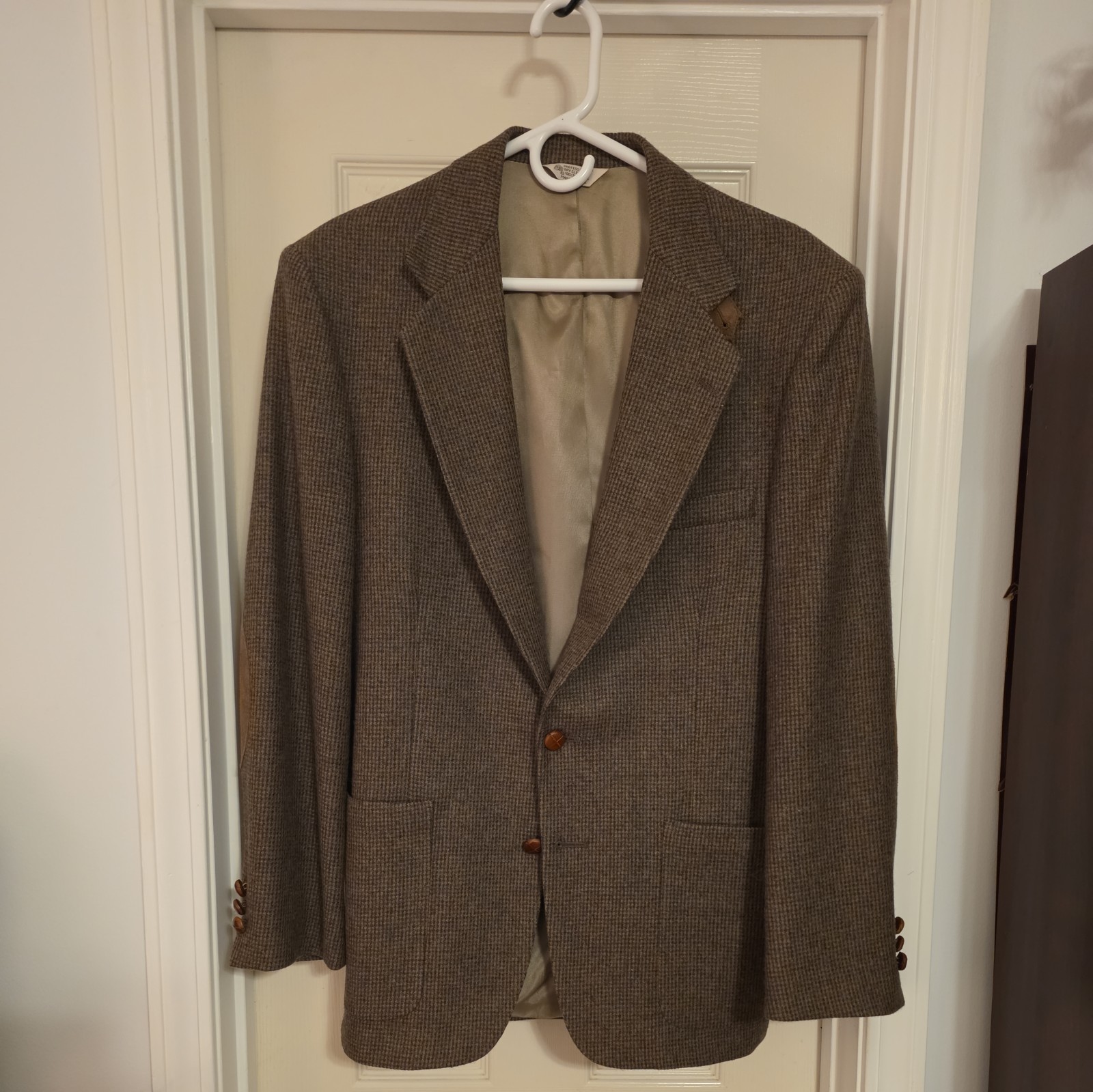 Vintage Orvis Tweed Blazer Size 40R (fits like 42) Brown Wool, USA, Elbow Patch 