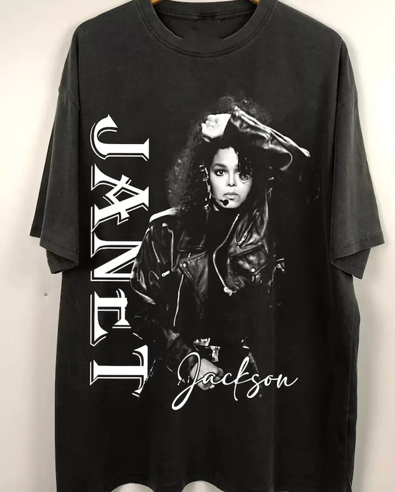 New Janet Jackson in concert T-shirt Black Cotton Unisex All Sizes