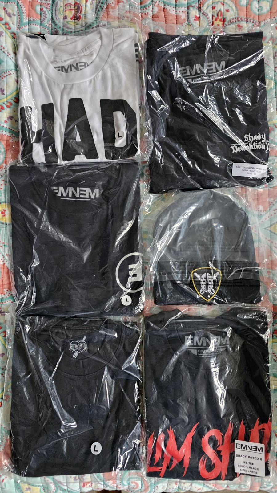 Eminem Slim Shady Clothing Merch Bundle Size L