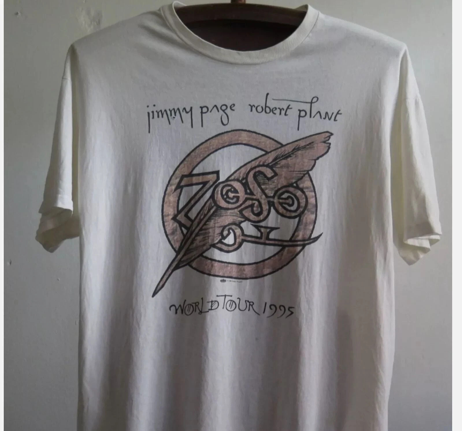 Jimmy Page Robert Plant Led Zeppelin Vintage World Tour T-Shirt