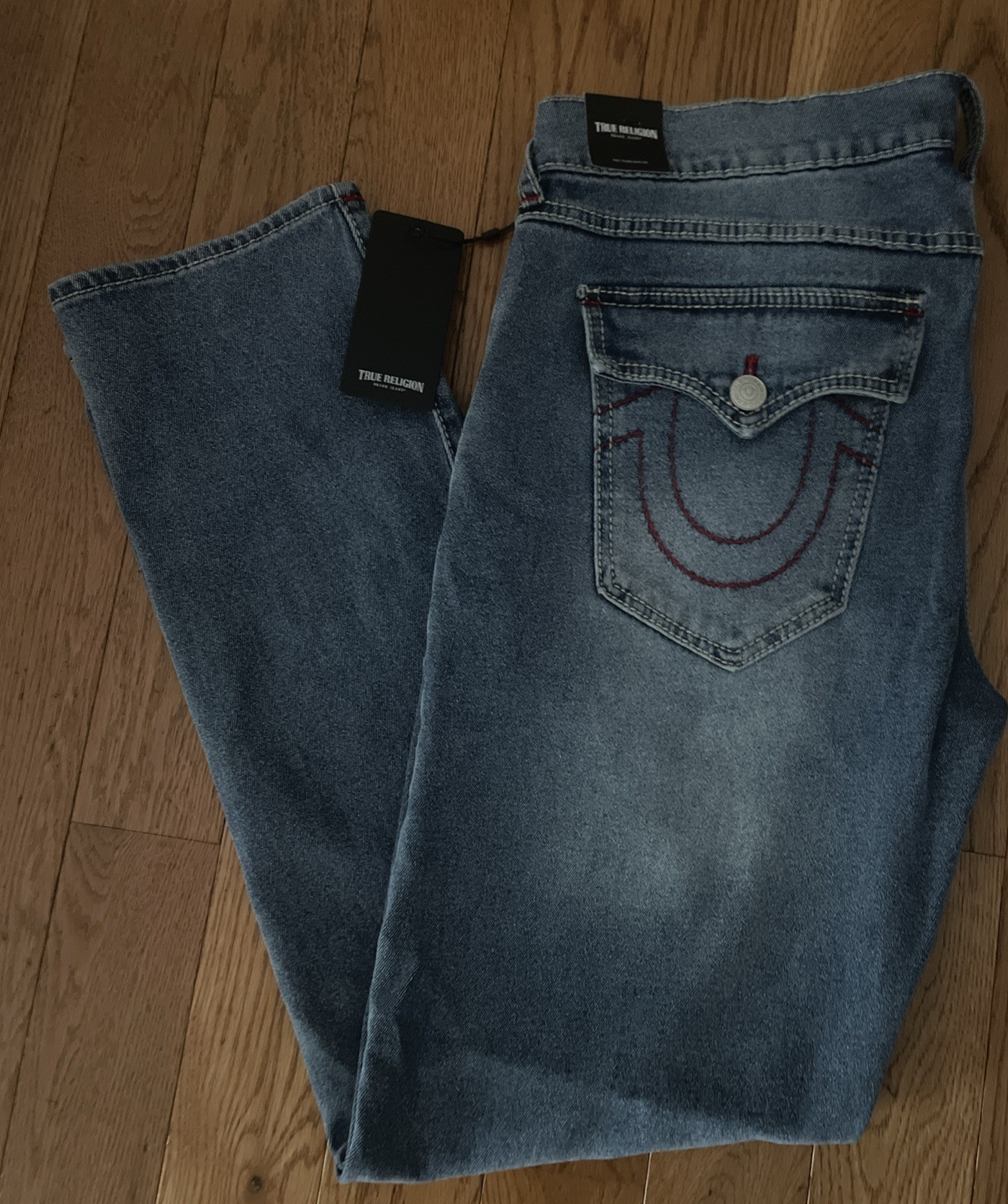 True Religion Men\'s Geno Slim Fit Straight Jeans, Size 36