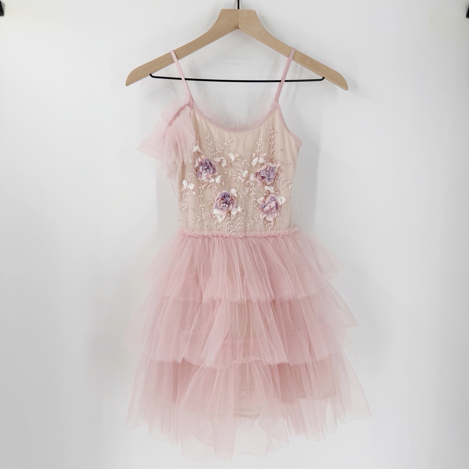 Tutu Du Monde Pink Embellished Tulle Special Occasion Dress Size 10-11 *Flaw*