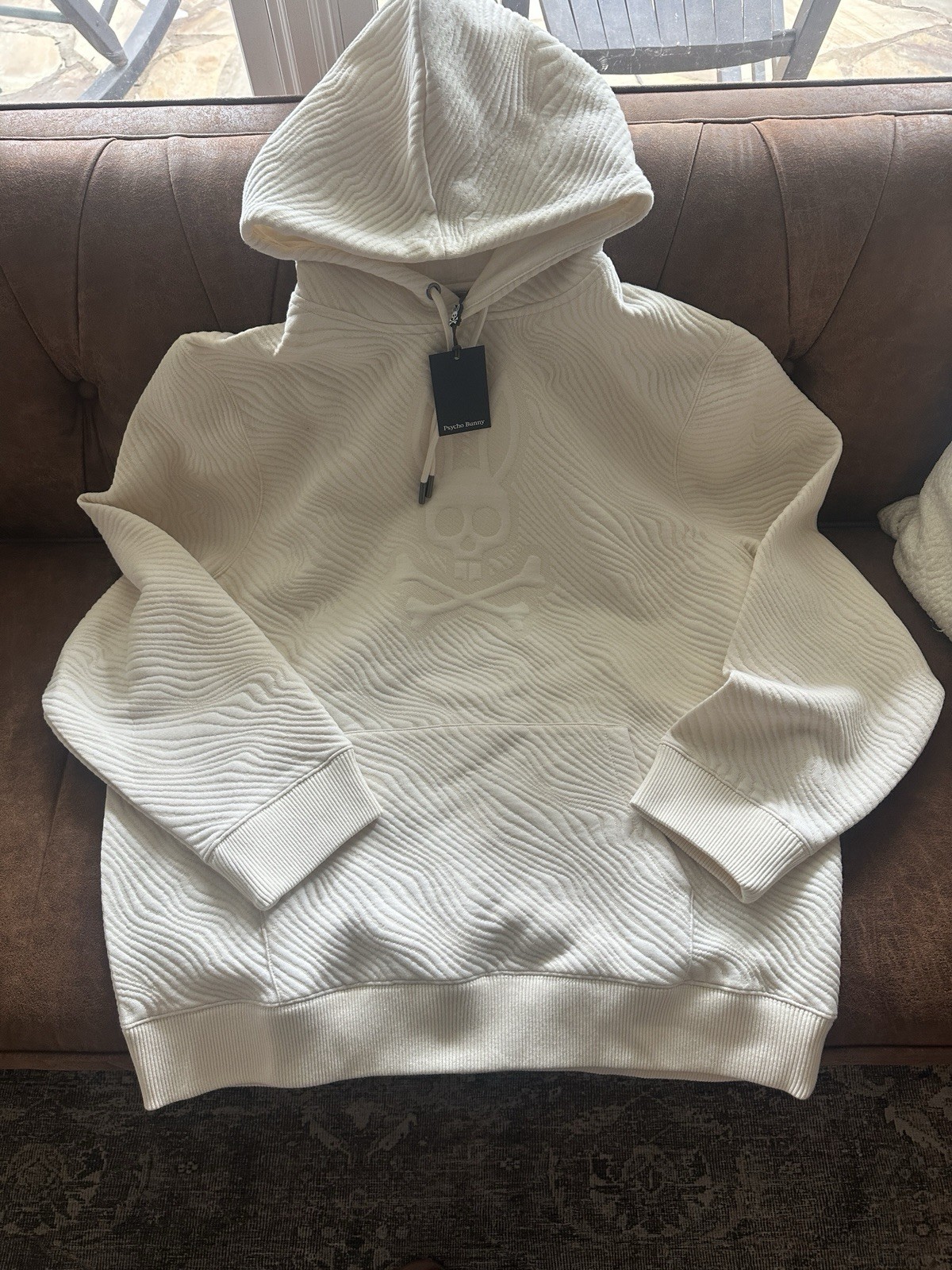 Psycho Bunny Mens Kendrick Pristine Textured Hoodie Sweatshirt- XXL- $168+