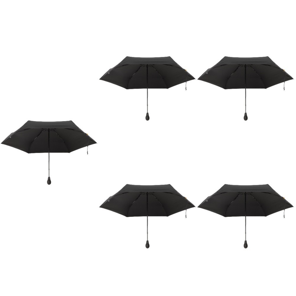 Set of 5 Folding Umbrella Travel Size Portable Parasol Mini Sunshade