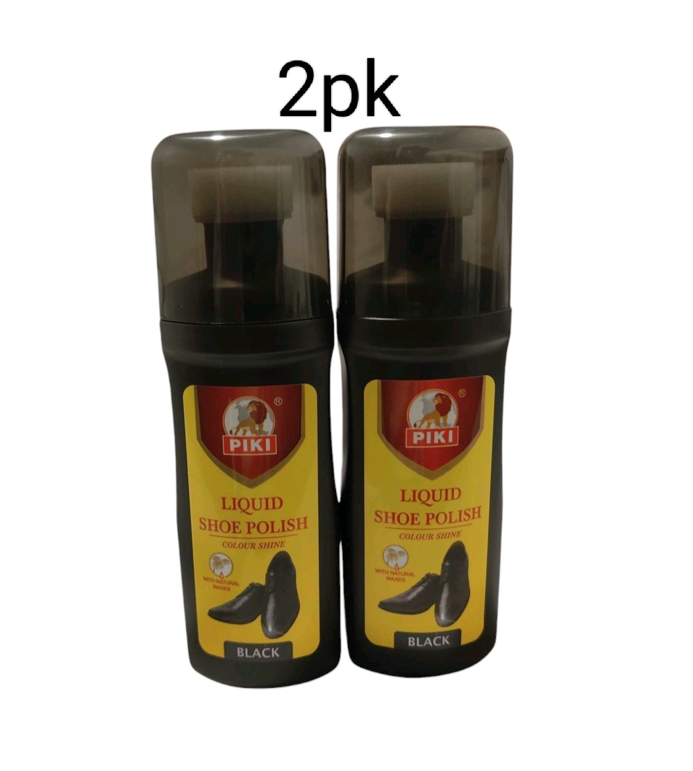2 Bottles shoe polish liquid instant shine black 60ml each 