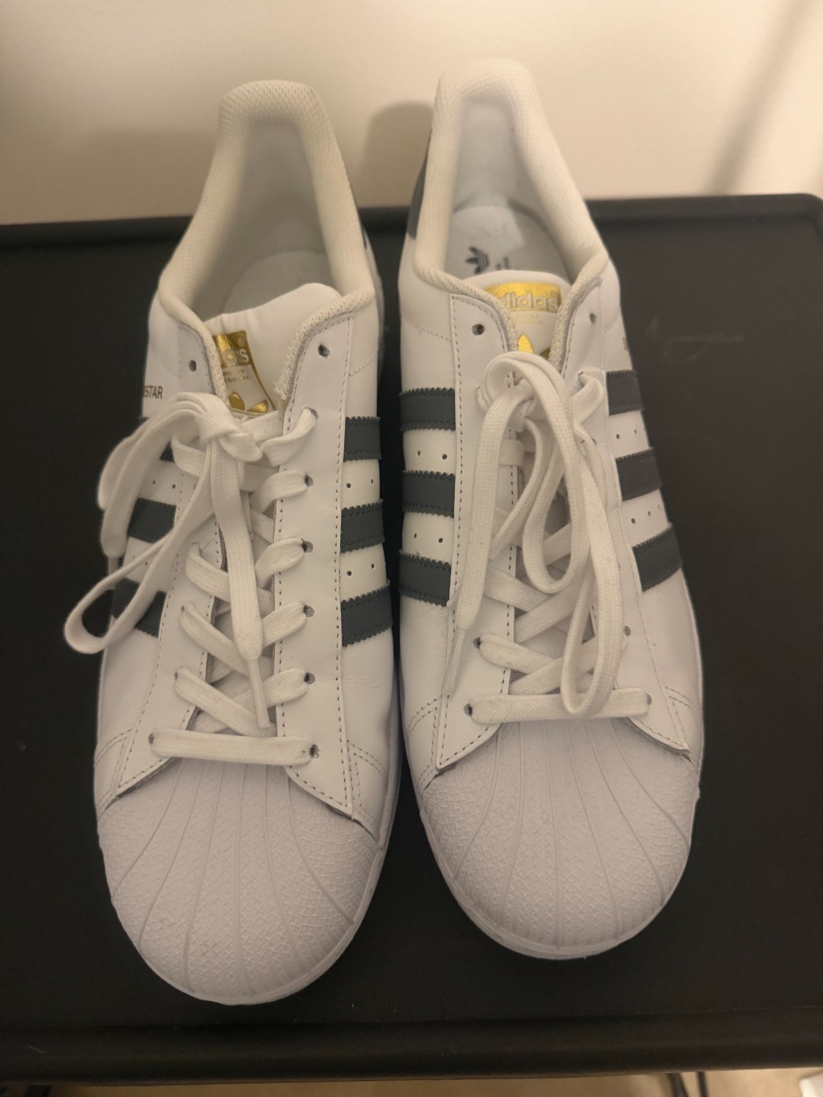 Adidas Originals Superstar (BY3714) Men’s 13 White Grey Shell Toe Sneakers NWOT