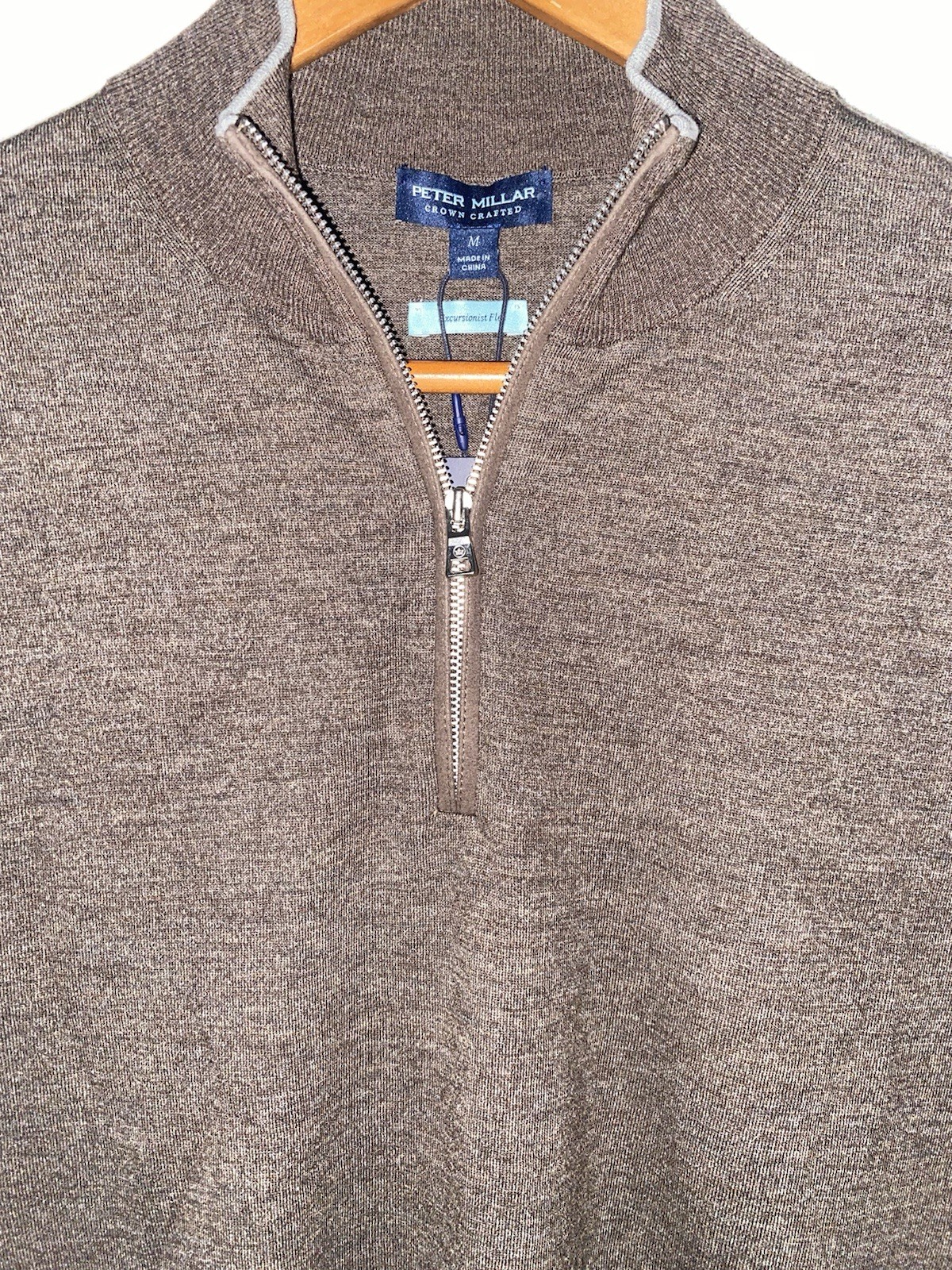 Peter Millar Crown Crafted Excursionist  Flex 1/4 Zip Sweater Medium MARP$365