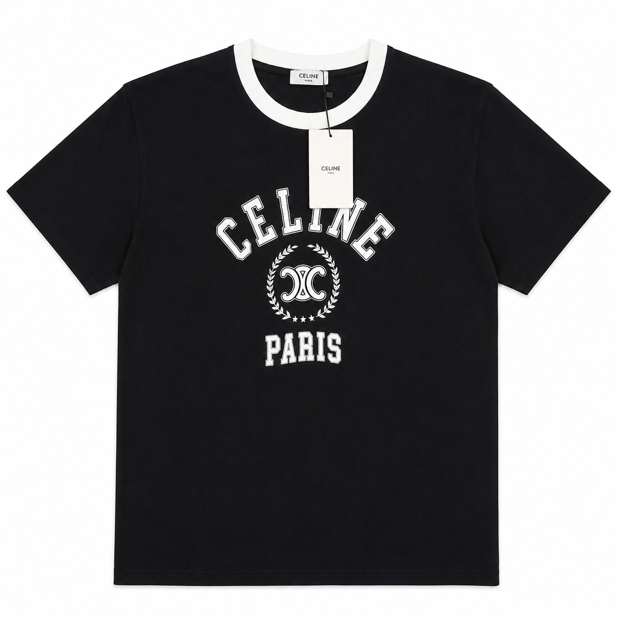Celine T-Shirt 70s Logo Triomphe logo Men\'s Size L  - NWT -  Authentic