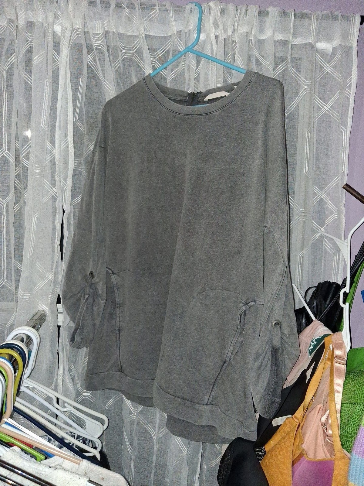 Soft Surroundings Gray Long Sleeve Sweatshirt Top