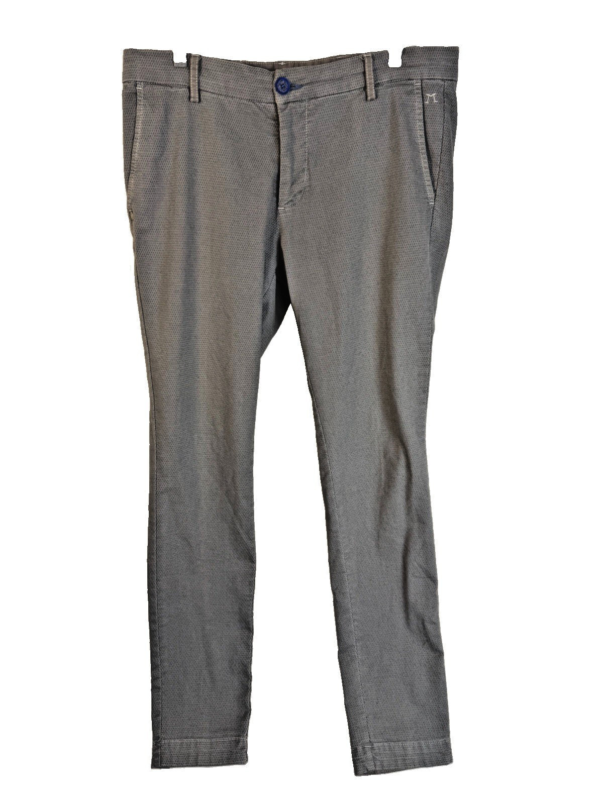 Dimatti Hand Tailored Italian Pants Mens 36x34 Gray Geometric Vintage Flavour