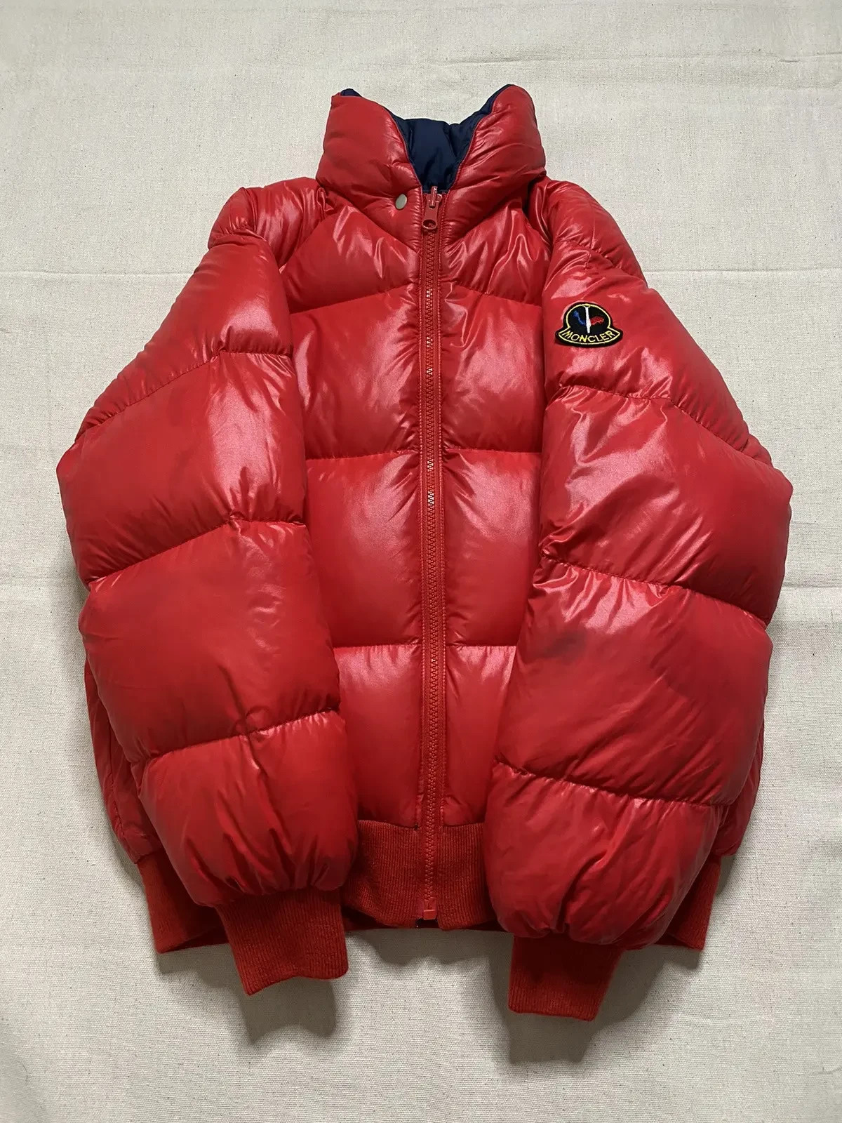 Moncler Vintage 80s/90s Reversible Down Puffer Jacket Red Unisex