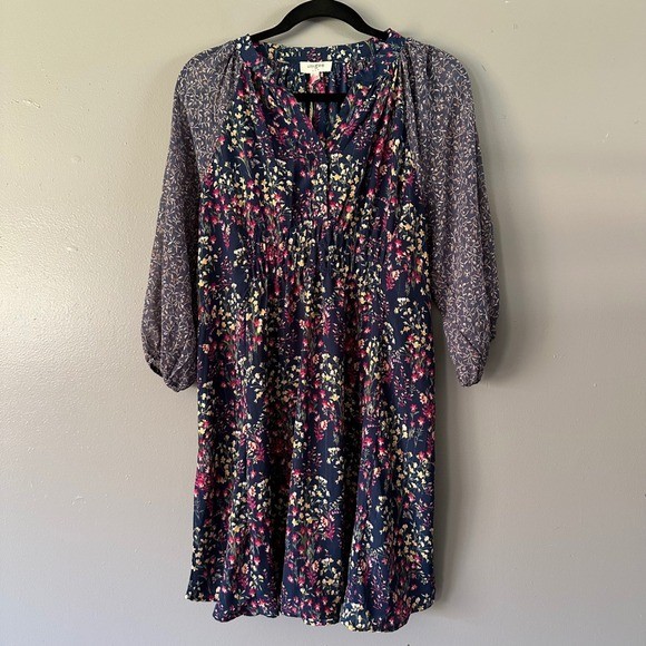 UMGEE USA BUBBLE SLEEVE FLORAL MINI DRESS SMALL NWT
