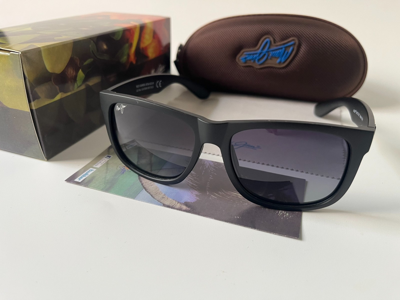 Maui Jim RED SANDS Matte Black Frame\ Black Polarized Sunglasses