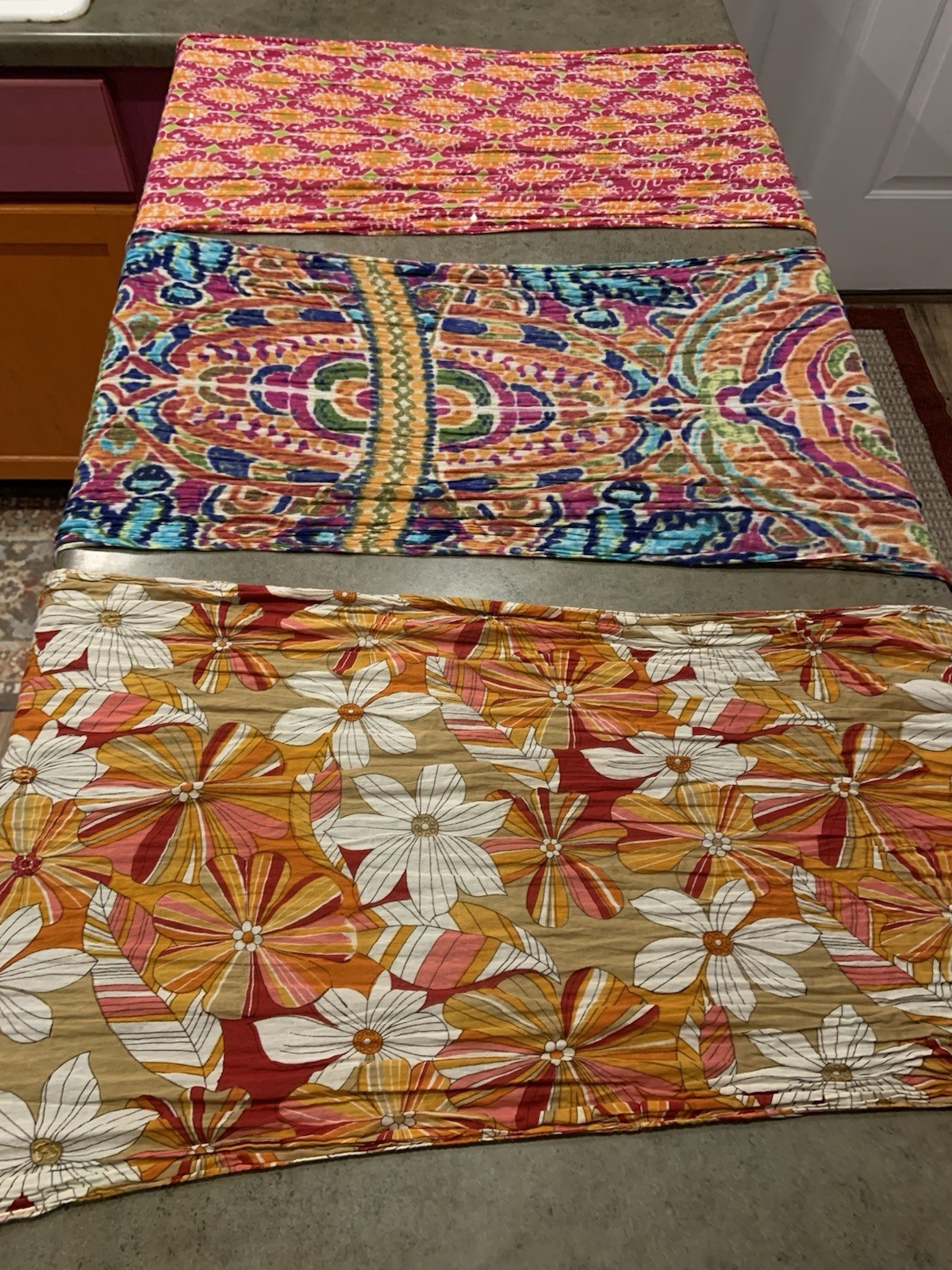 Lot Of 3 Scarves/Shawls Asstd Brands/Materials