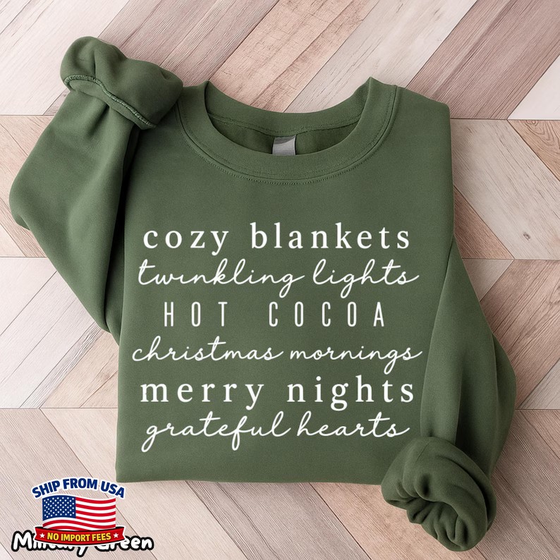Christmas Definition Sweatshirt Cozy Holiday Pullover Hot Cocoa Crewneck Xmas