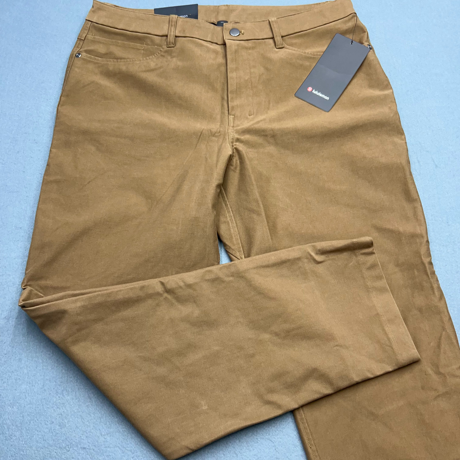NEW Lululemon Men\'s 34x32 ABC Classic Utilitech Pant Classic Beige 5-Pocket