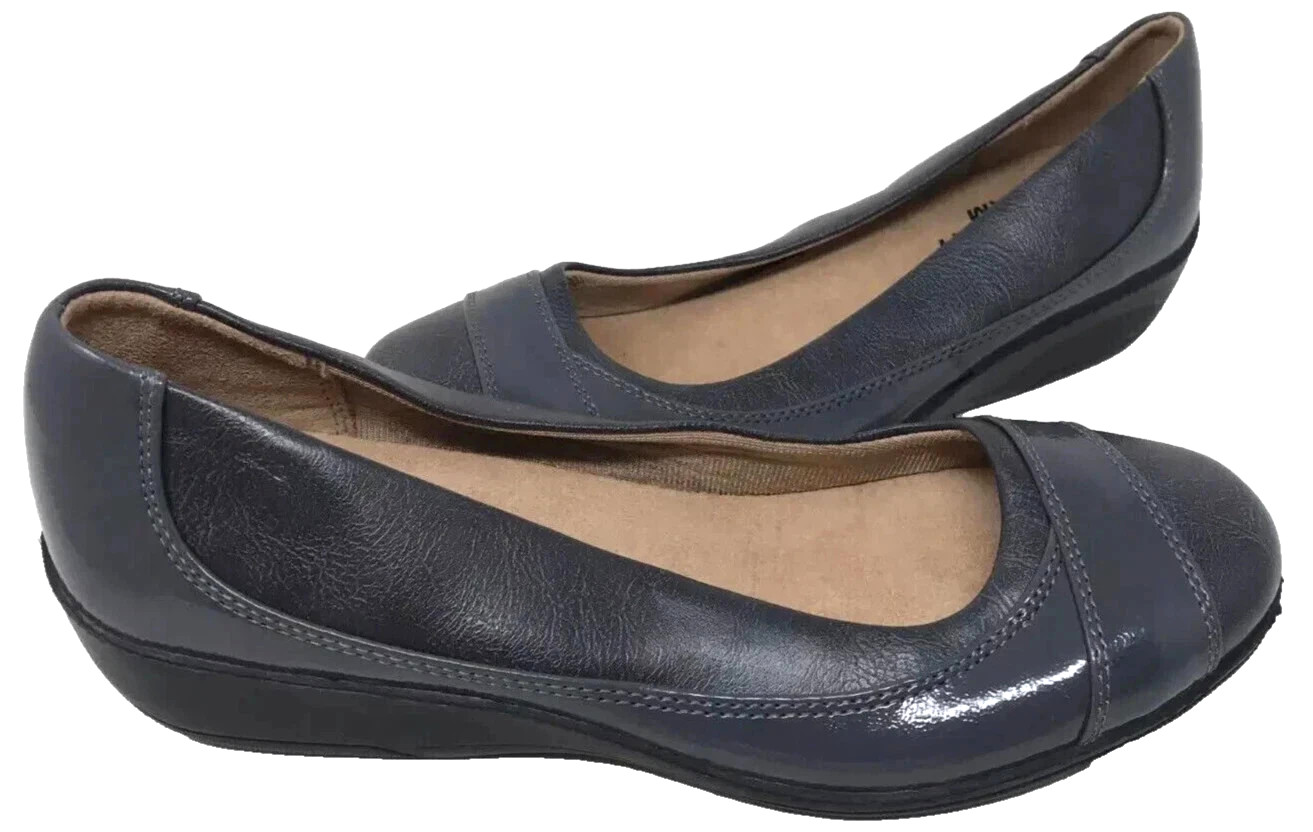 LifeStride Women\'s Ilara Memory Foam Comfort Wedge Flats Dark Gray Size:7 160M